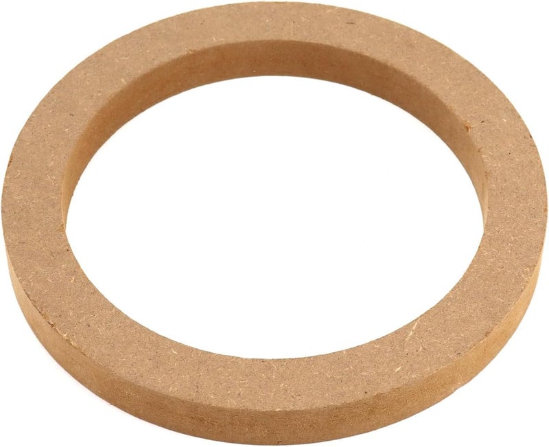 QWORK حلقة فراغ مكبر الصوت الخشبية، 4 قطع 6.5 بوصة حلقة مكبر الصوت MDF، حلقات خشبية لمكبرات الصوت 6.5 بوصة - Image 3